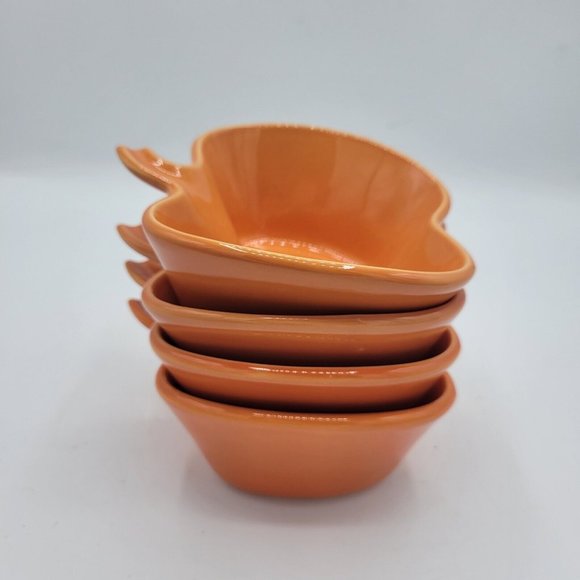 Chantal Apple Or Pumpkin Shaped Pumpkin Baking Ramekin Dish Set Of 4 - Picture 7 of 7